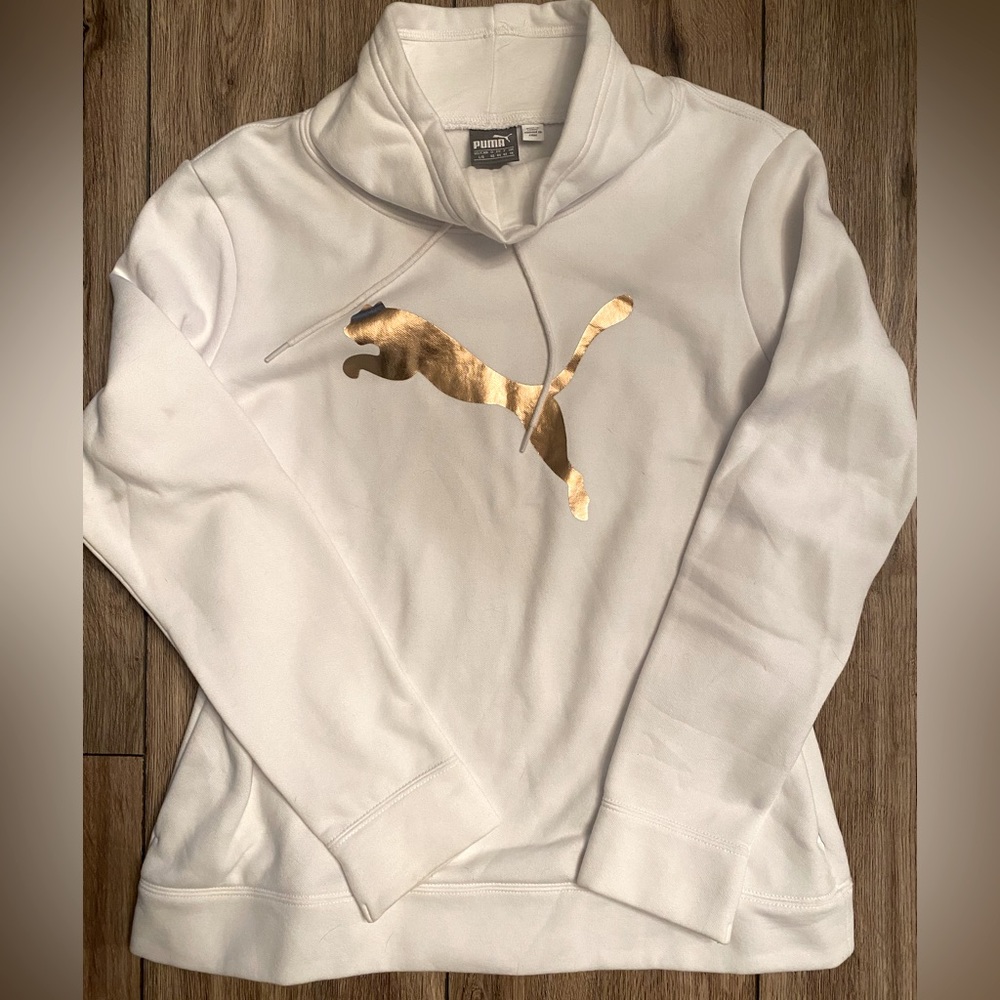 Puma cowl neck metallic sweatshirt-L